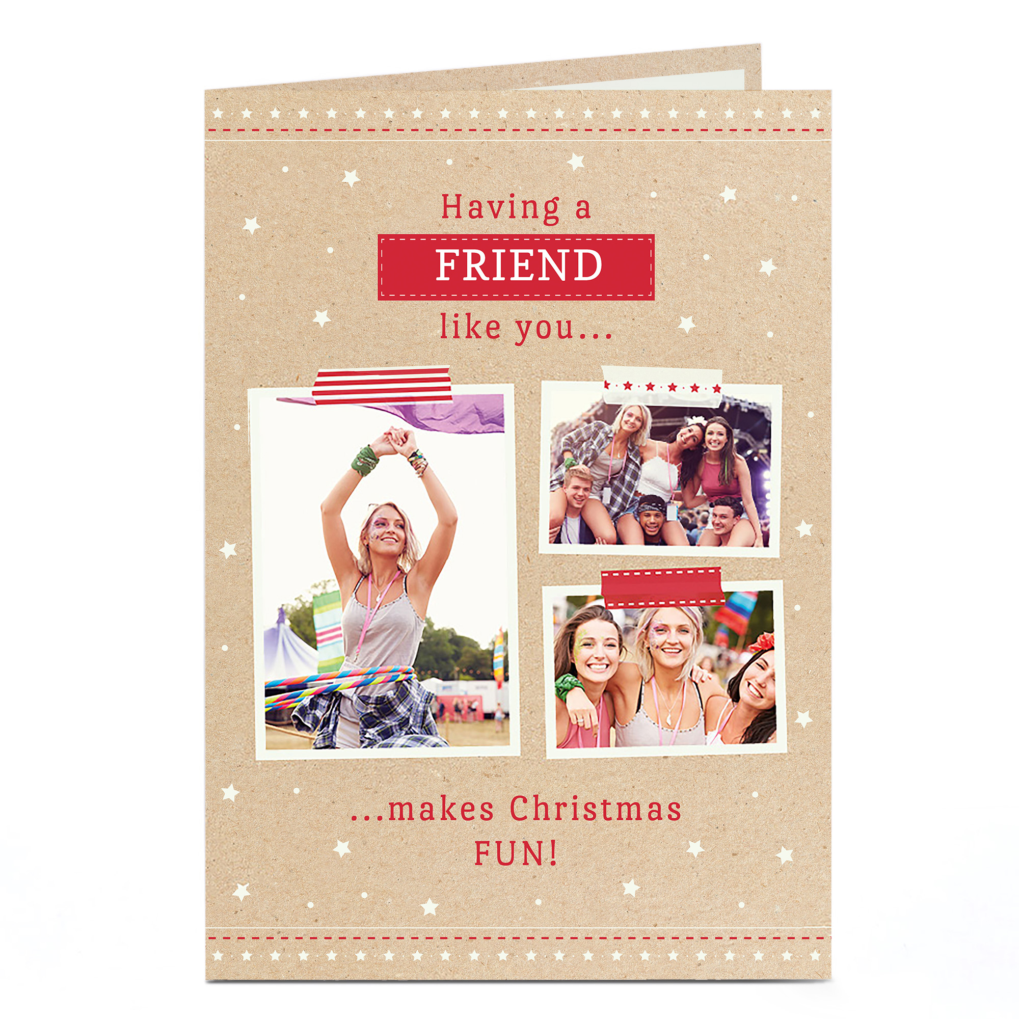 Photo Christmas Card - Having a Friend Like You...