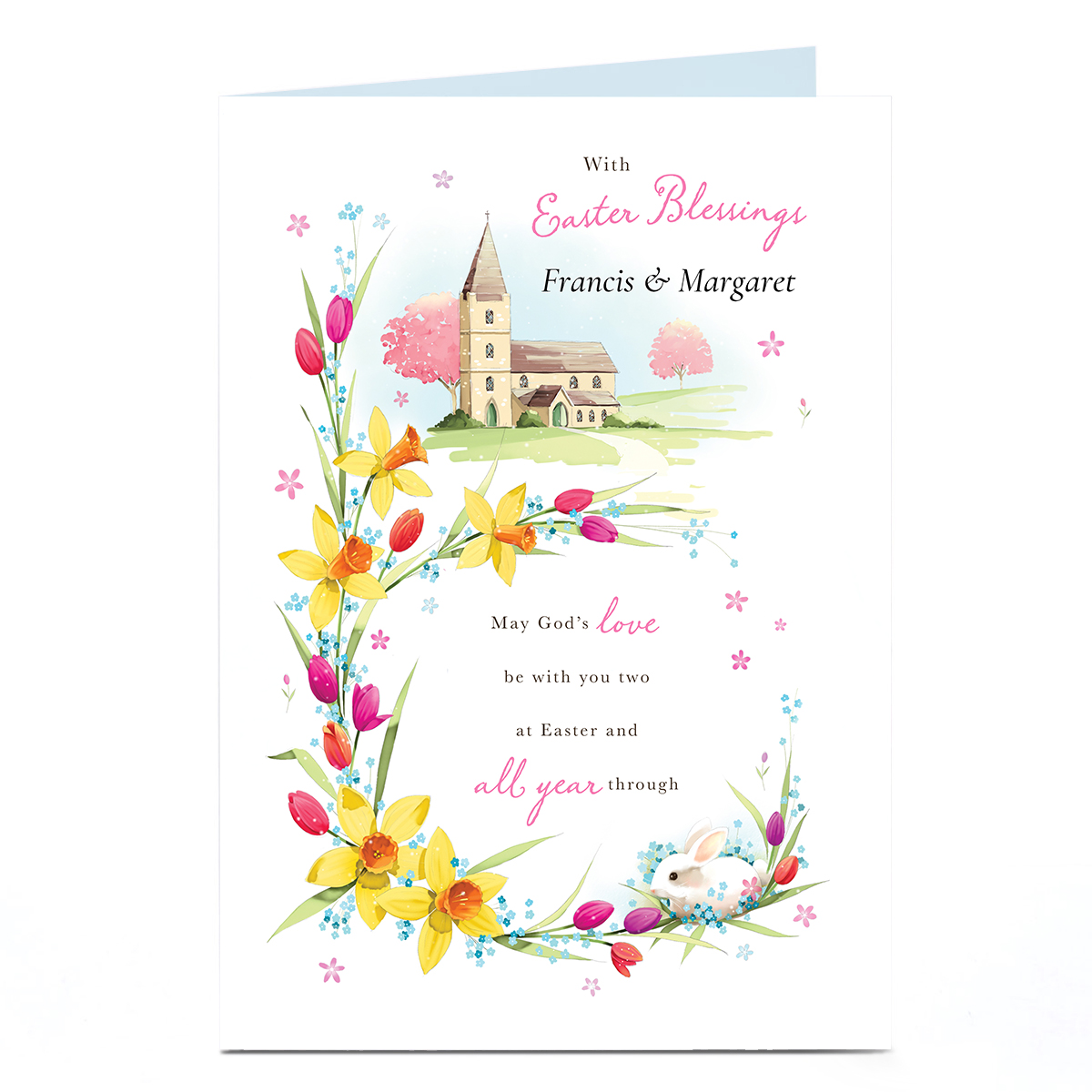 Personalised Easter Card - Easter Blessings