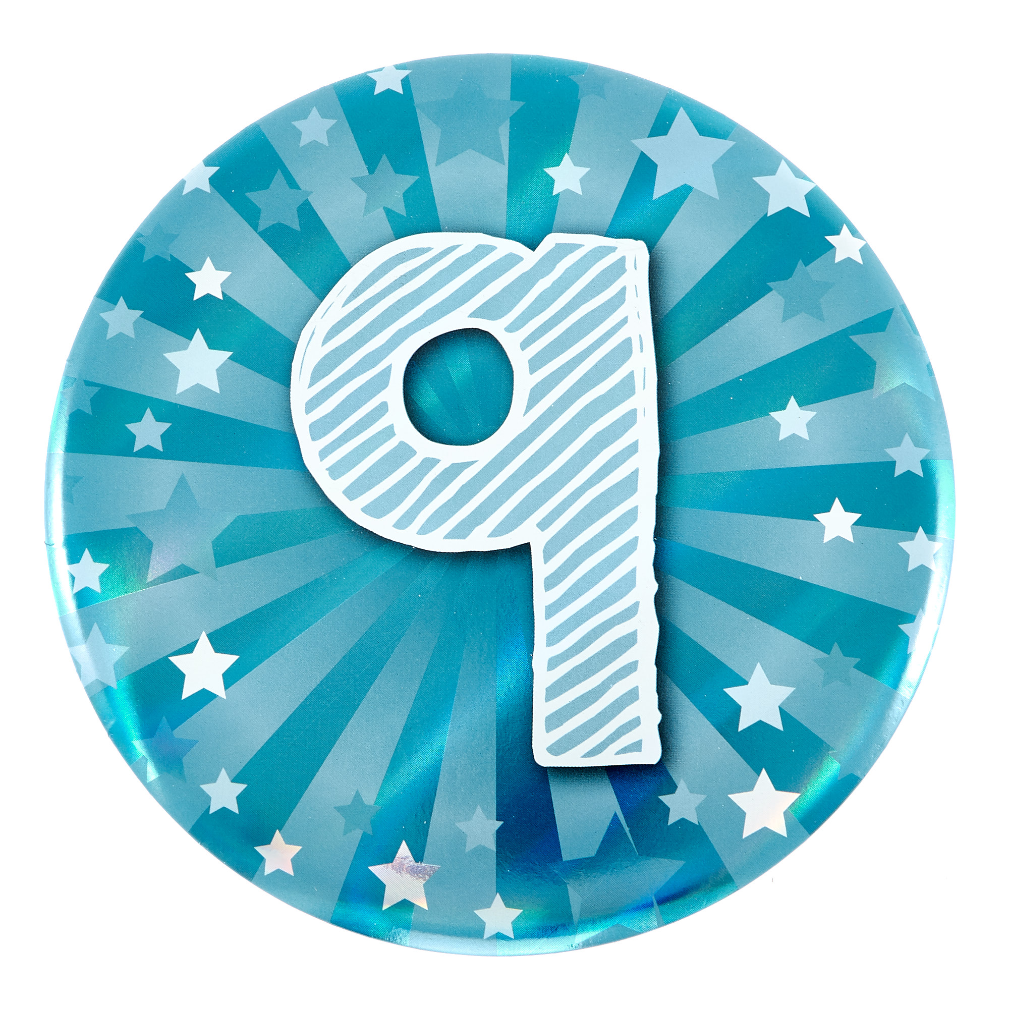 Giant 9th Birthday Badge - Blue