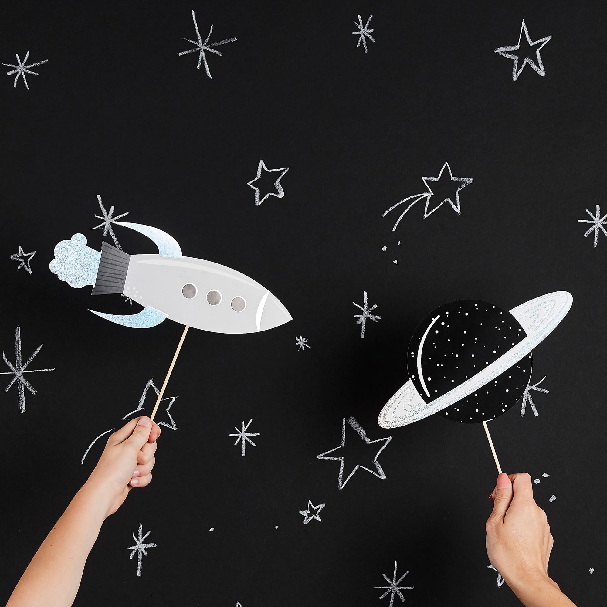 Space Party Photo Booth Props - Pack of 10