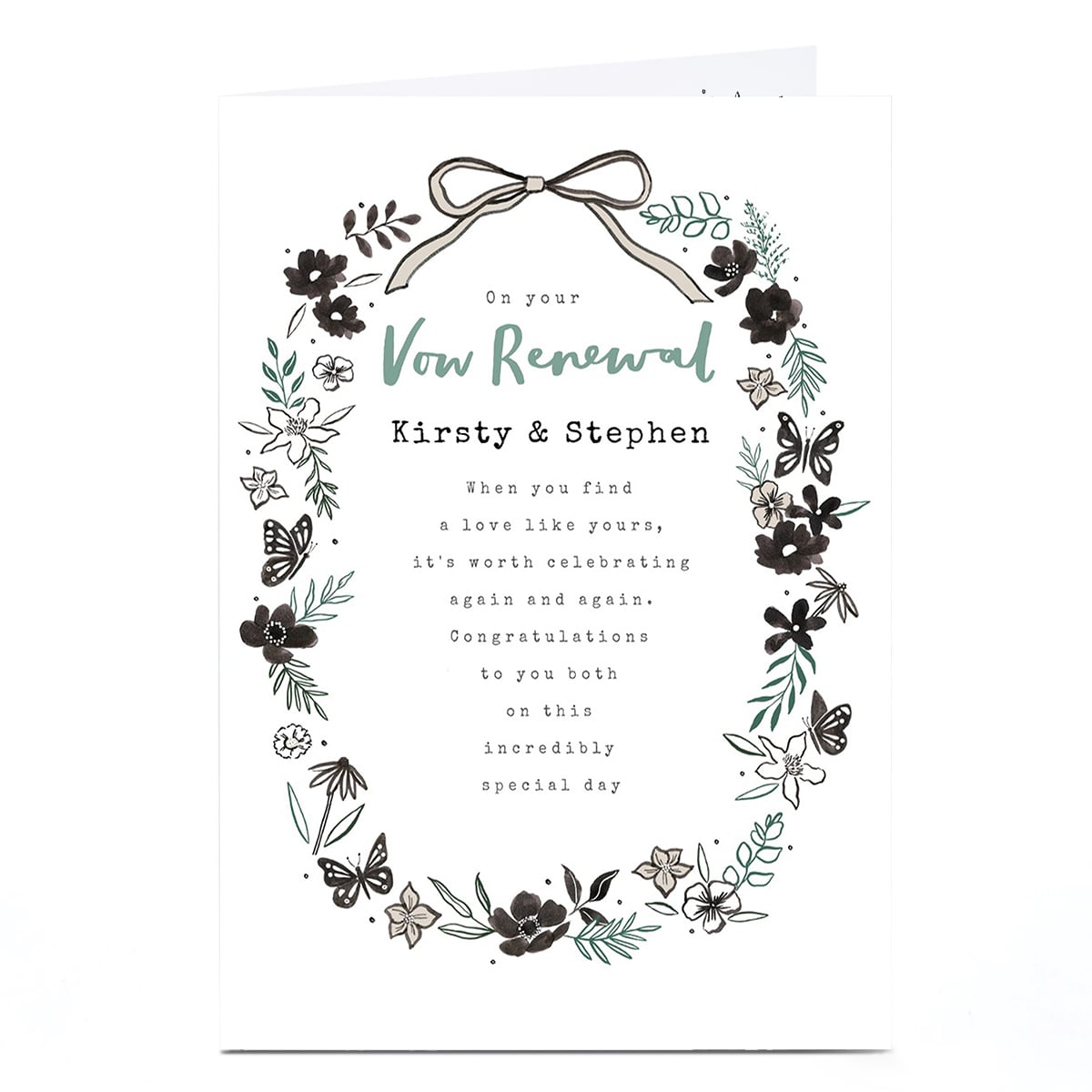 Personalised Wedding Card - Vow Renewal Celebrate Again and Again