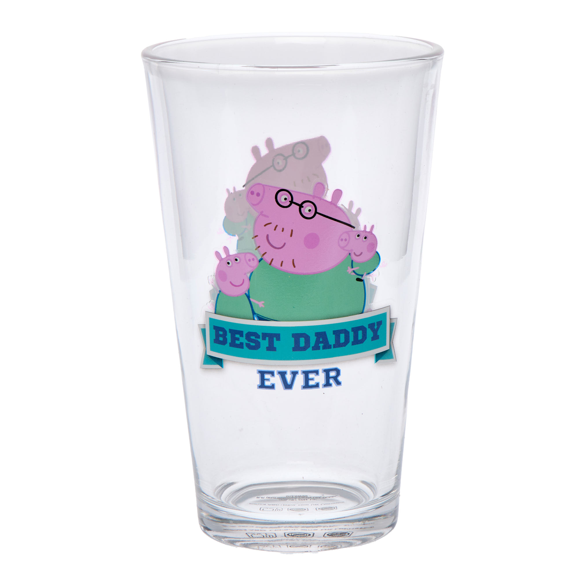 Peppa Pig Daddy Pig Glass Tumbler