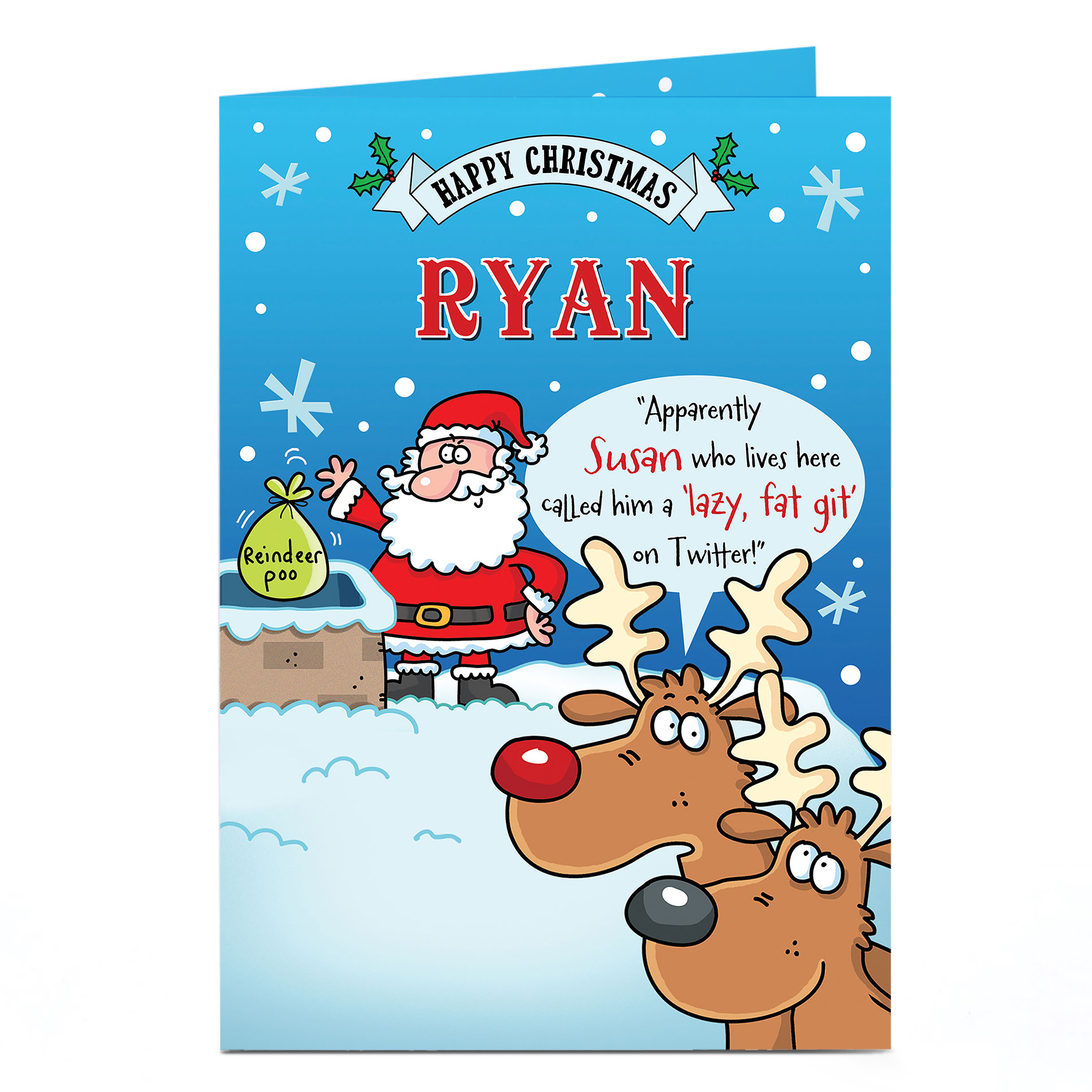 Personalised Christmas Card - Twitter Insult