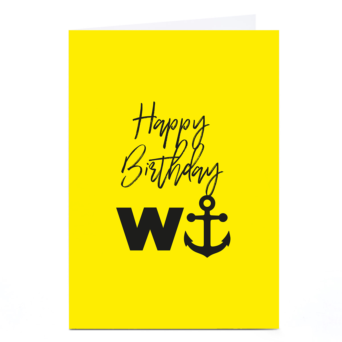 Personalised Punk Birthday Card - W Anchor 