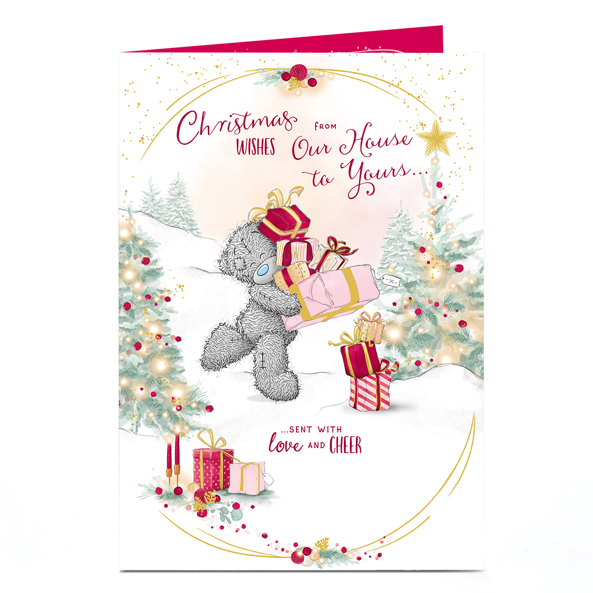 Tatty Teddy Christmas Card - Our House to Yours