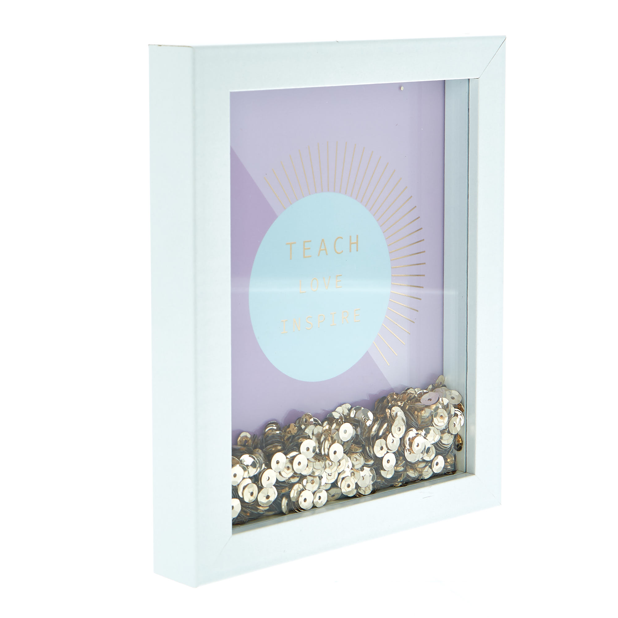 Teach Love Inspire Sequin Wall Art