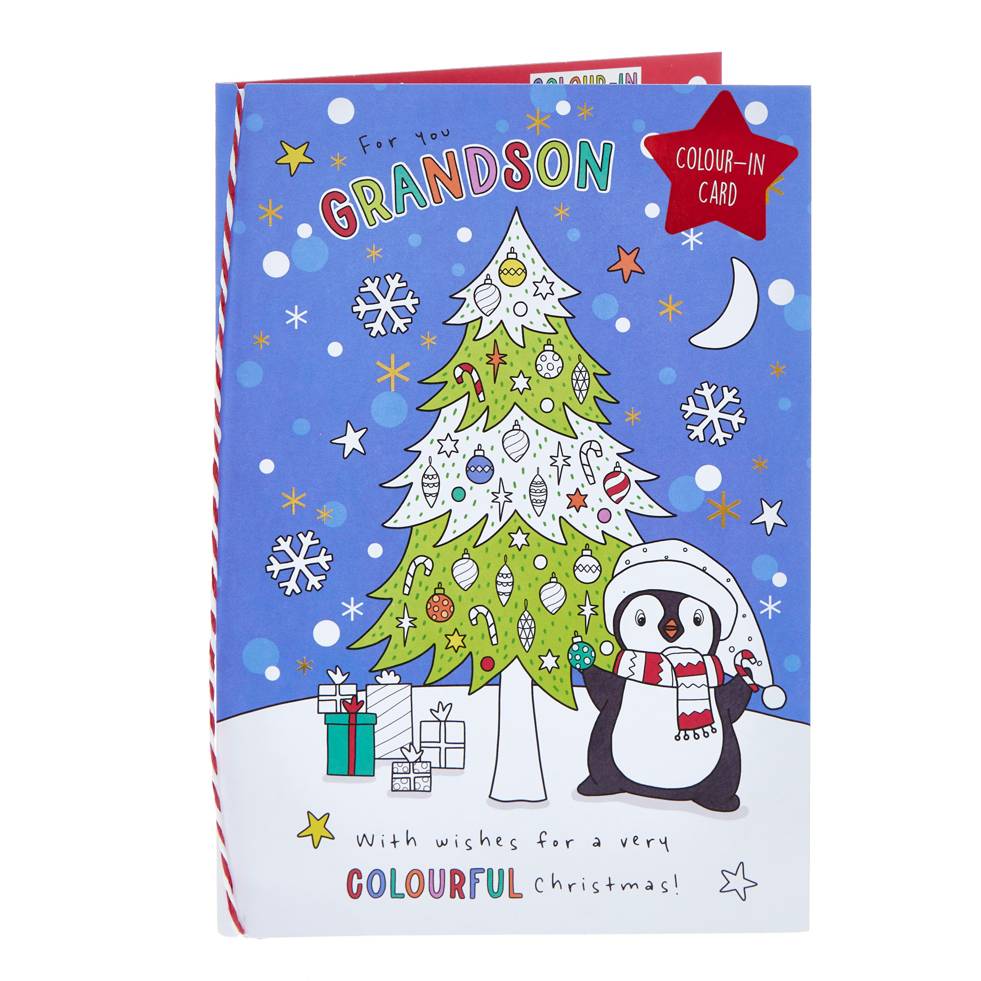 Grandson Colour In Christmas Card