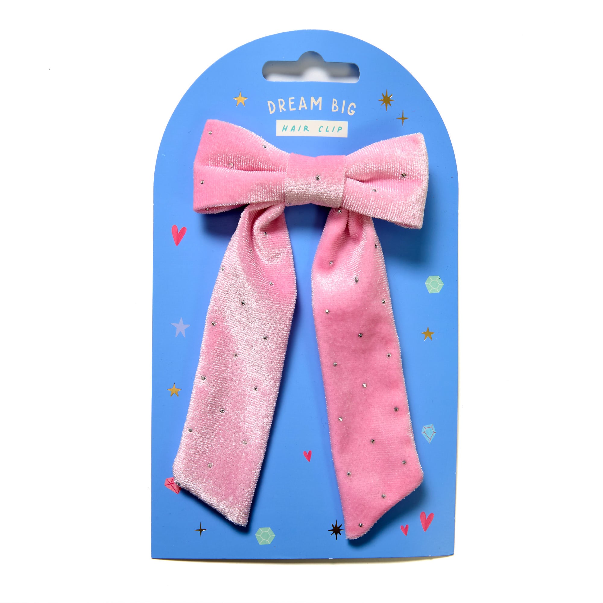 Dream Big Velvet Bow Hair Clip