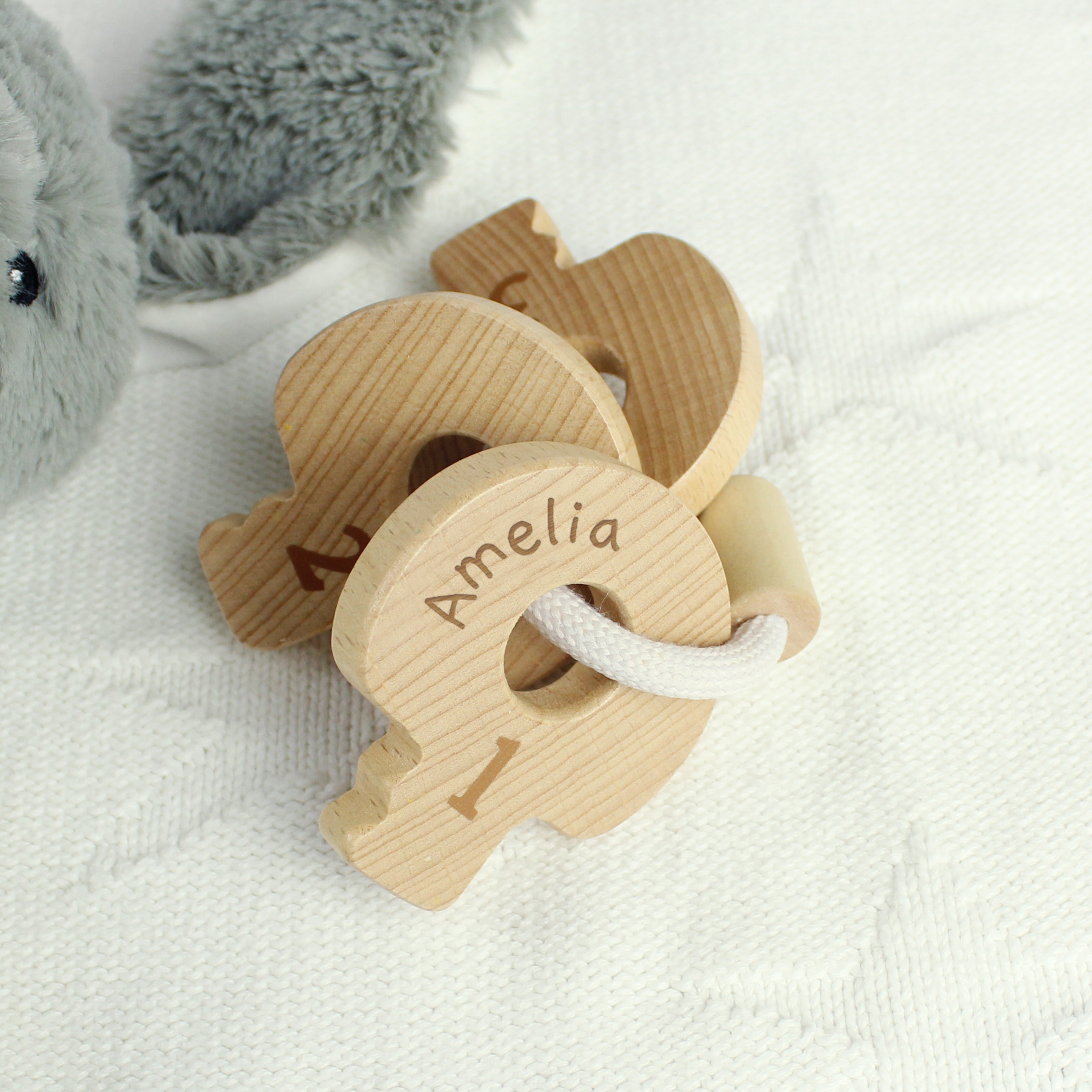 Personalised Wooden Baby Keys