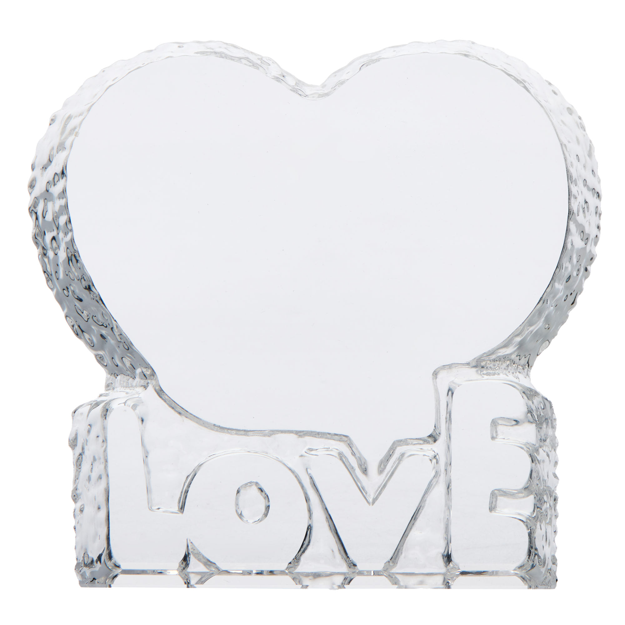 Optical Crystal Love Heart Paperweight