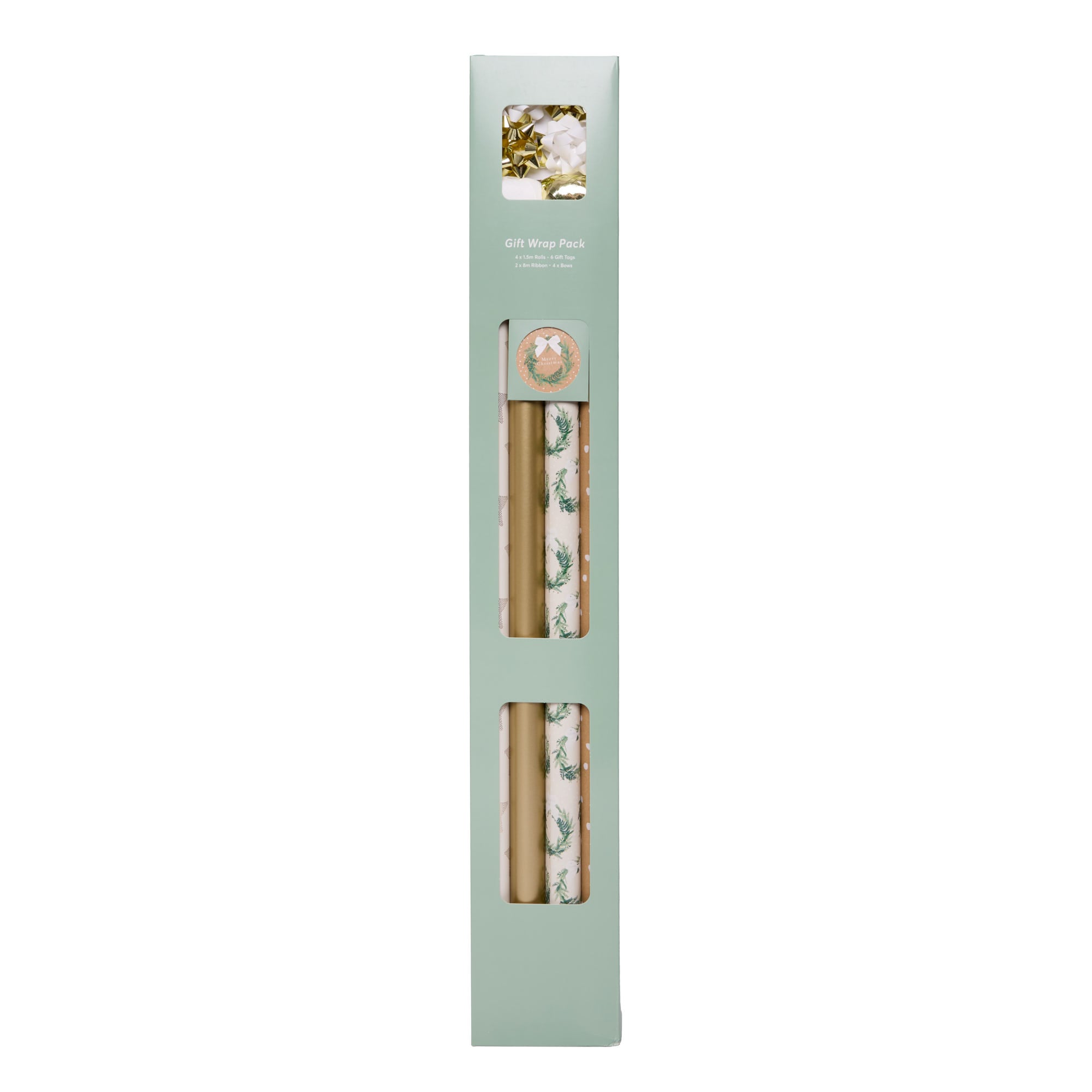 Lush & Simple Christmas Gift Wrap Packs - 12 Rolls & Accessories