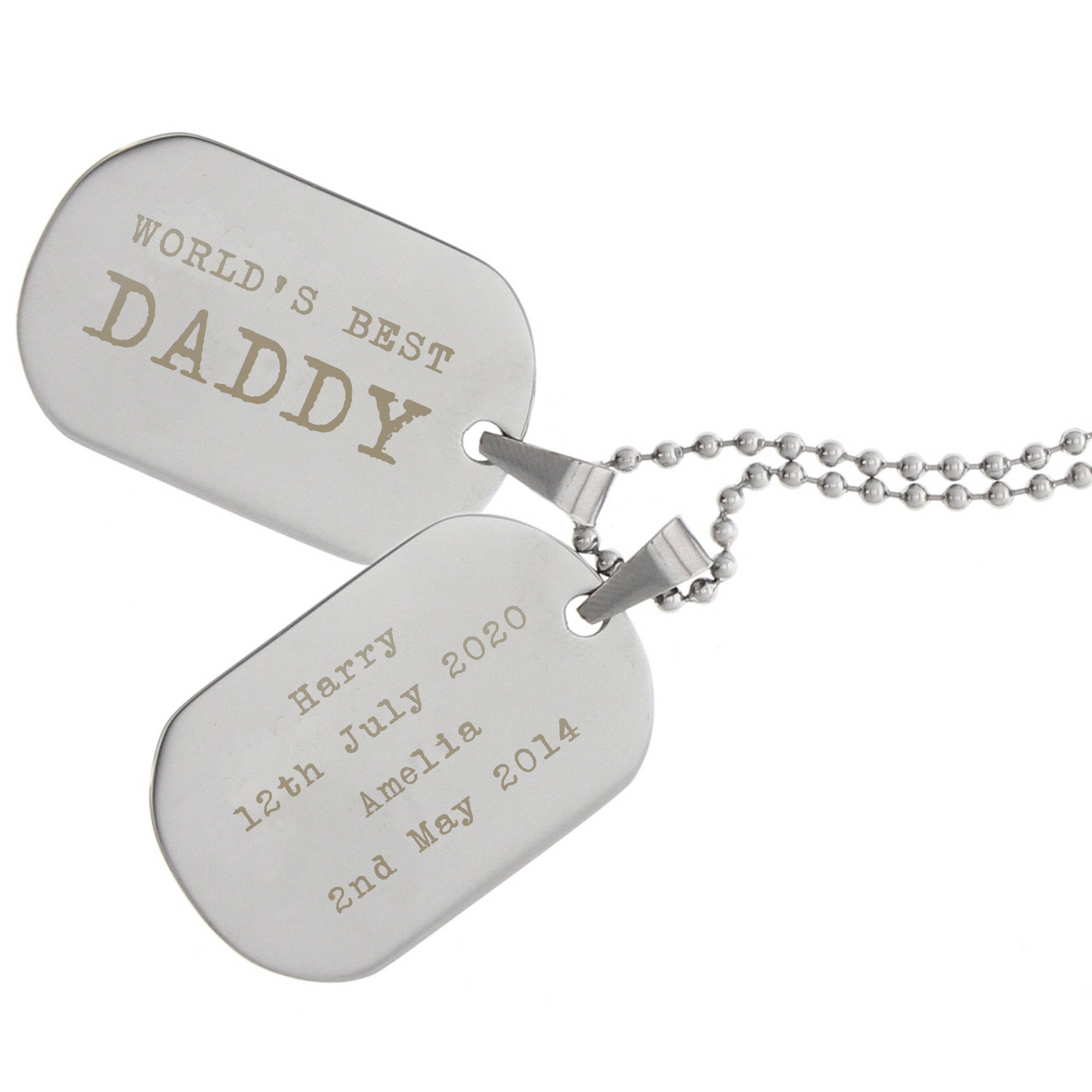 Buy Personalised Double Dog Tag Necklace for GBP 24.99 Card Factory UK