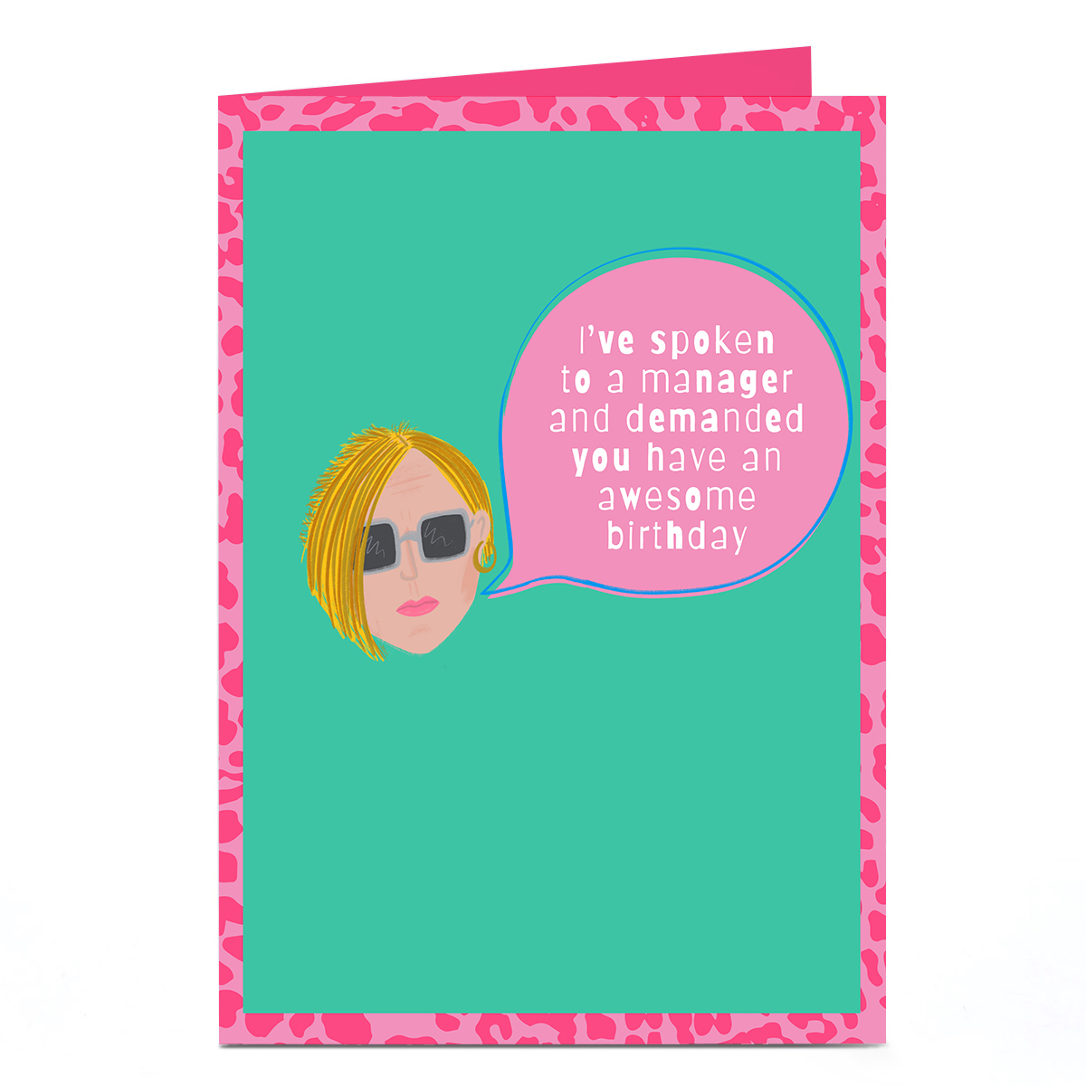 Personalised Birthday Card - Spoken To Your Manager