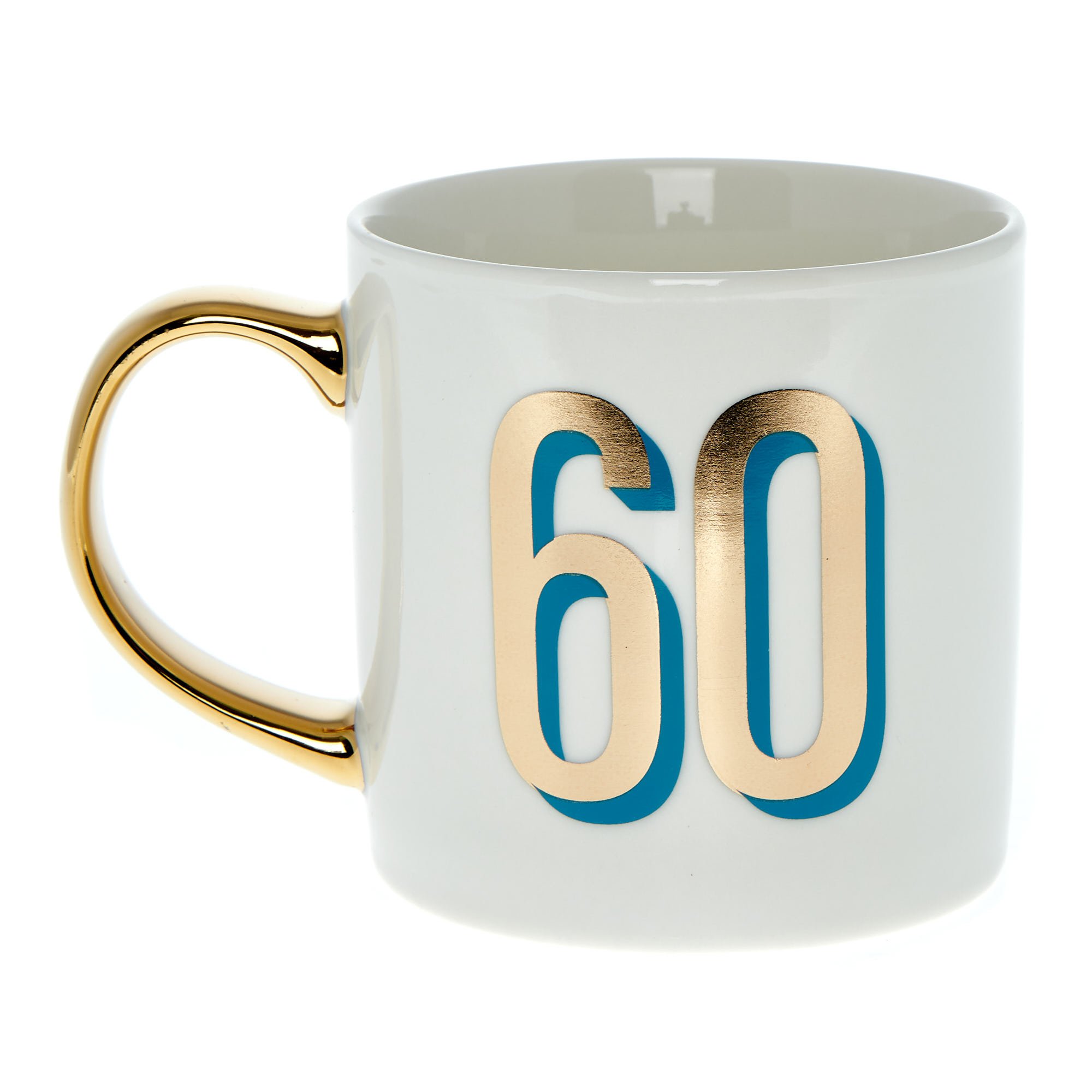 Blue & Gold 60th Birthday Mug