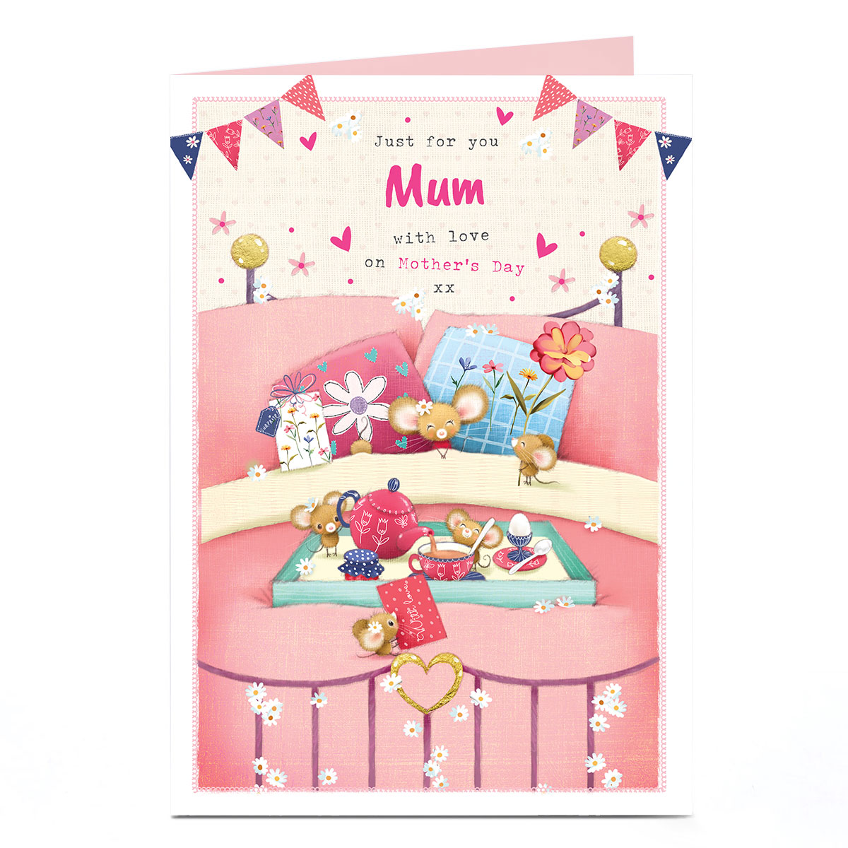 Personalised Mother's Day Card - Breakfast In Bed