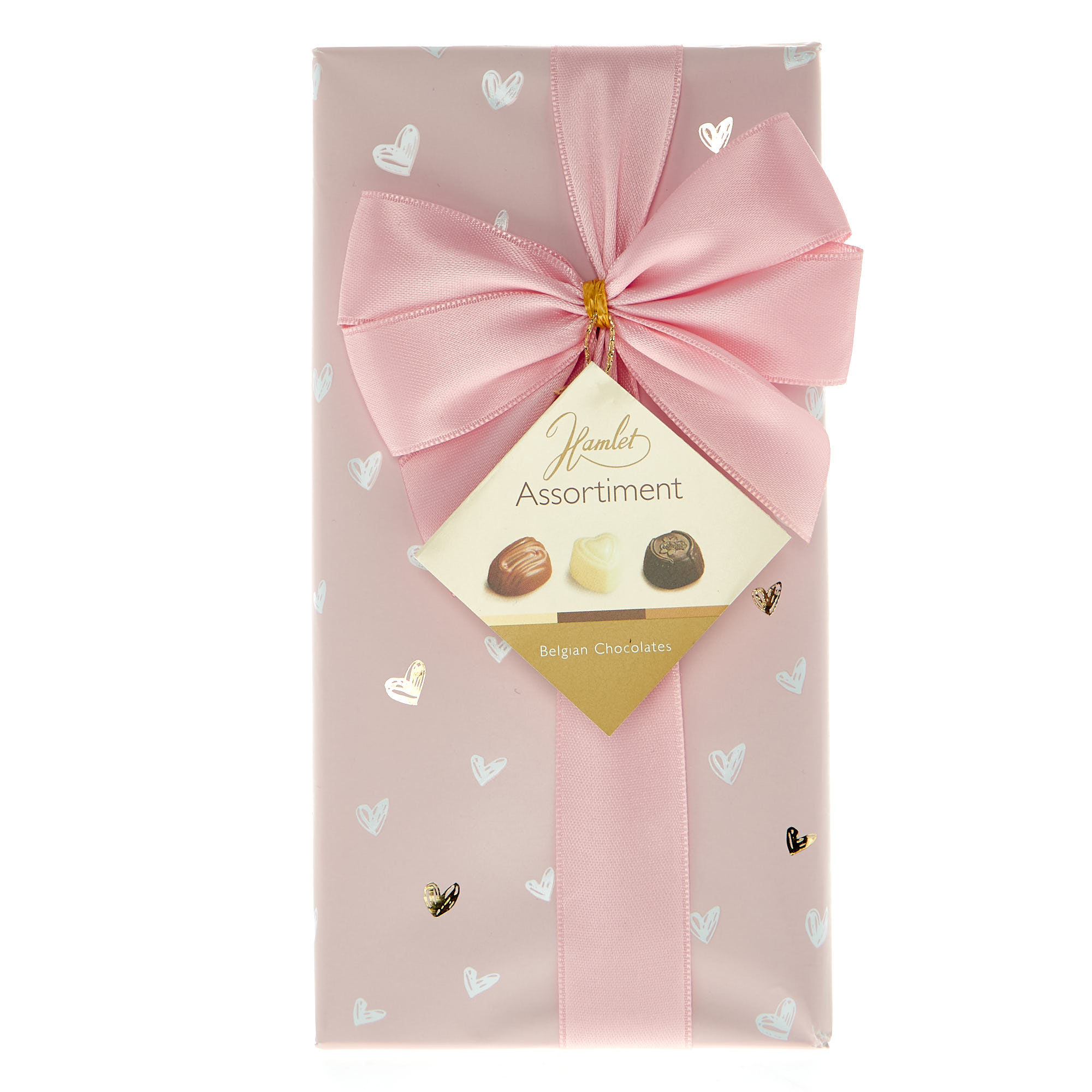 Pink Hearts Hamlet Belgian Chocolate Assortment 250g