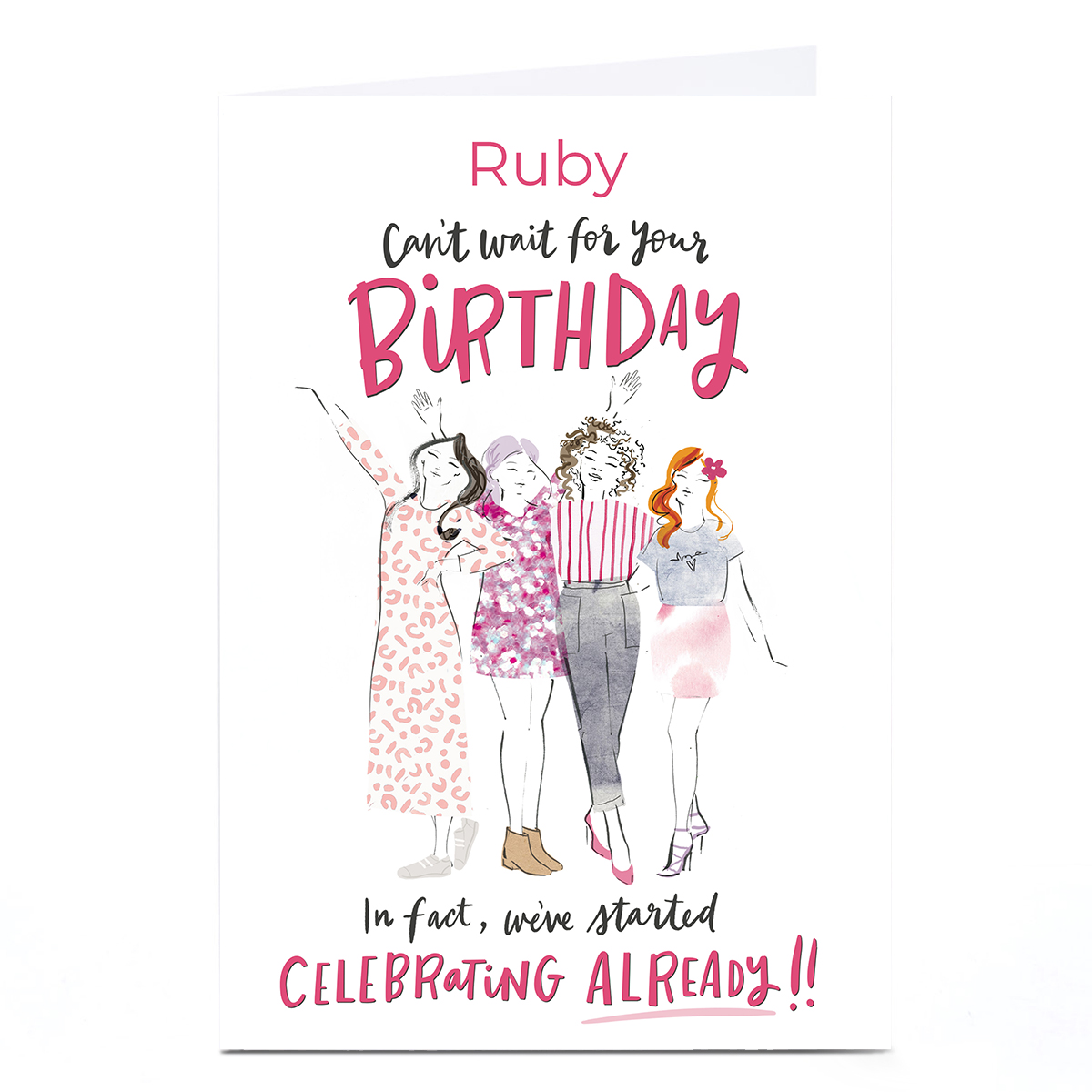 Buy Personalised Girl Talk Birthday Card - Celebrating Already!! for ...