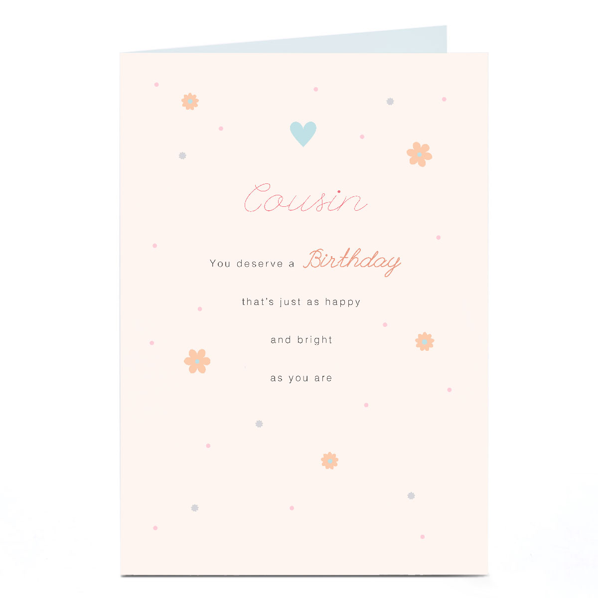 Personalised Birthday Card - Happy and Bright As You