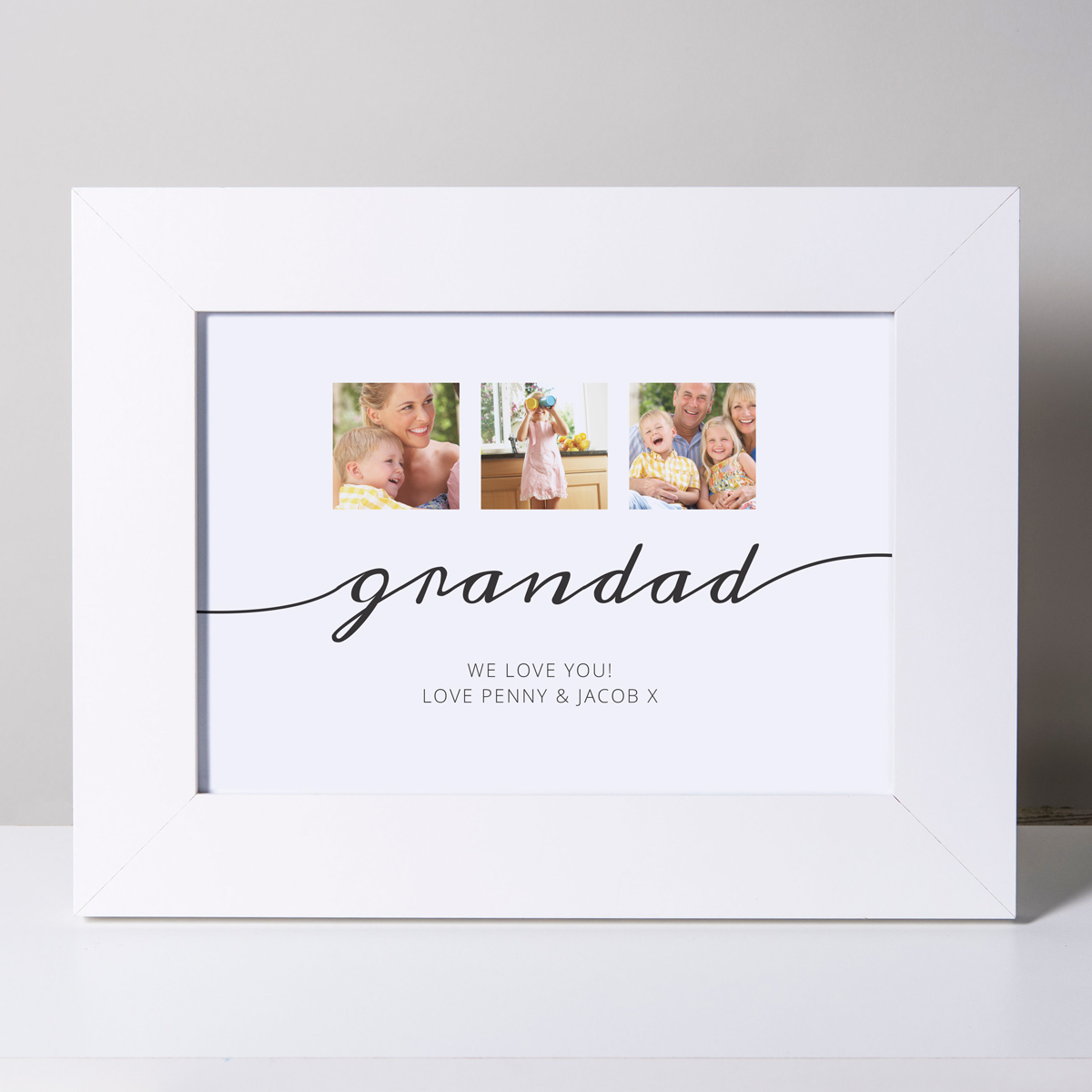 Multi Photo Upload Framed Print - Grandad