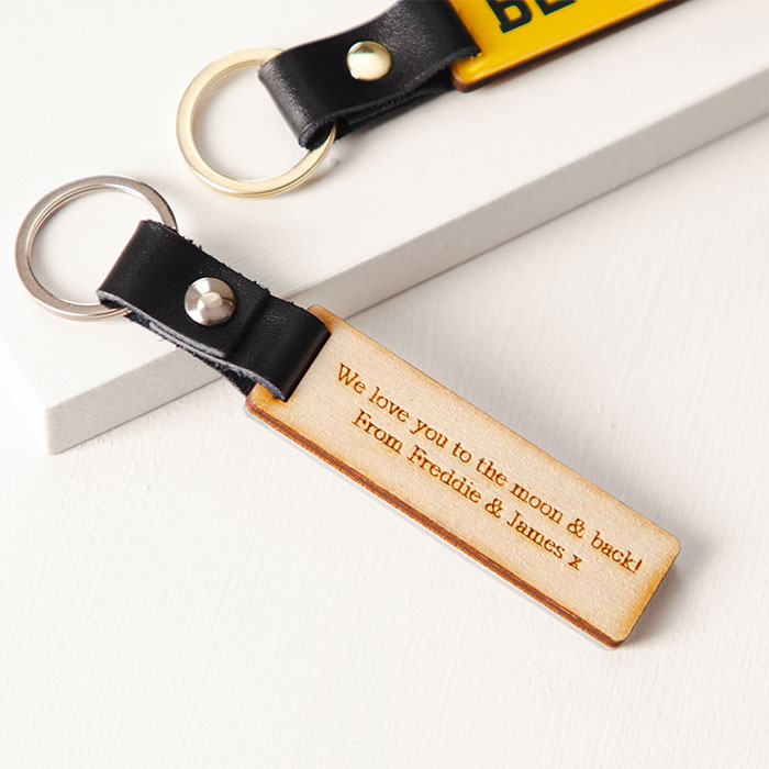 Personalised Number Plate Keyring