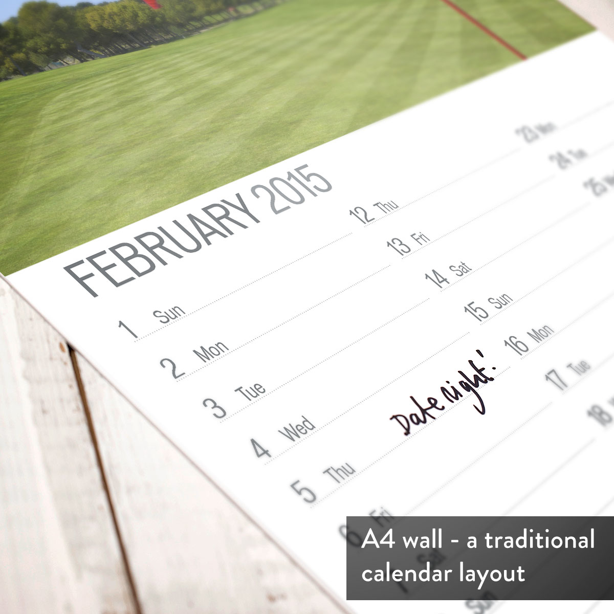 Personalised Golf Calendar
