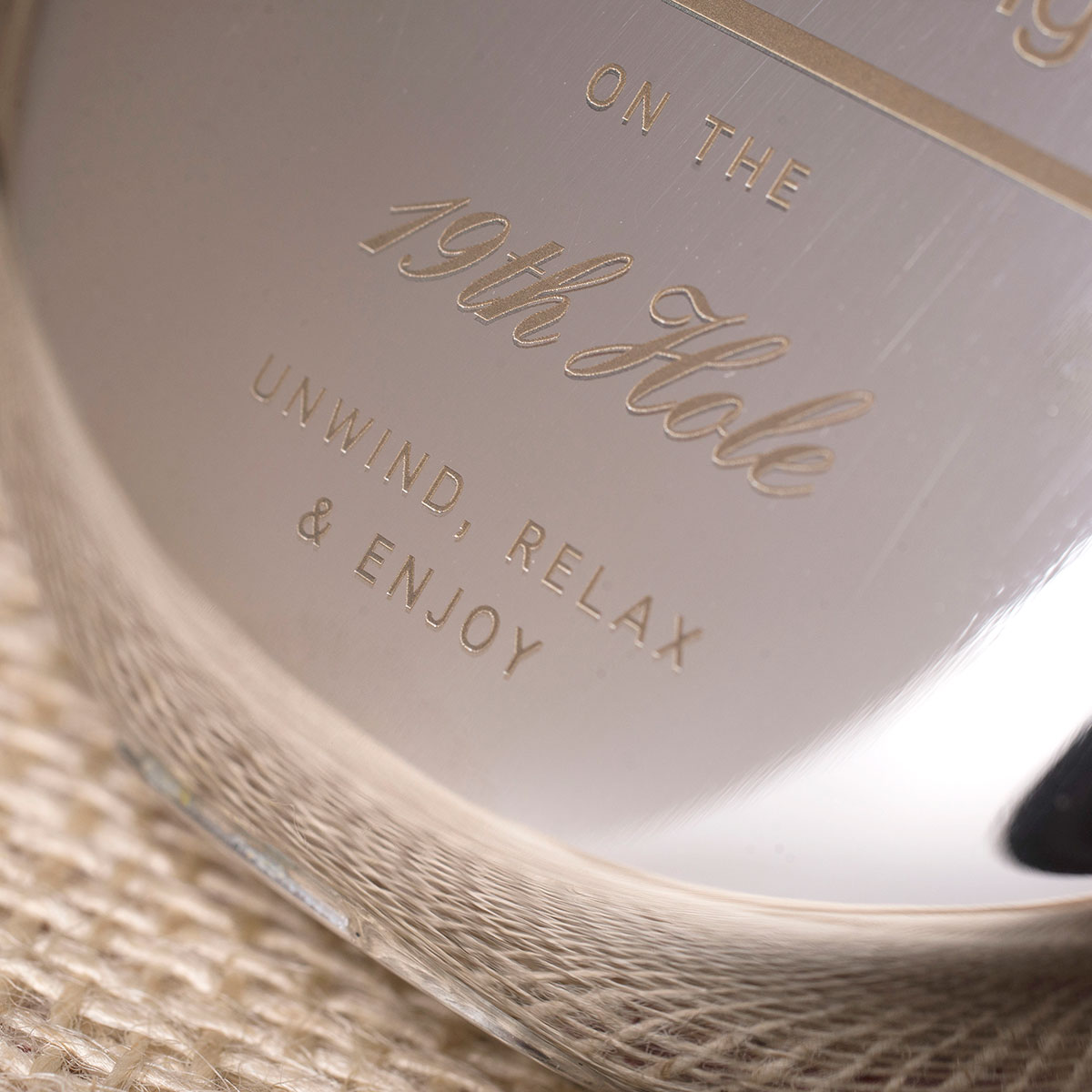 Engraved Round Hipflask - 19th Hole