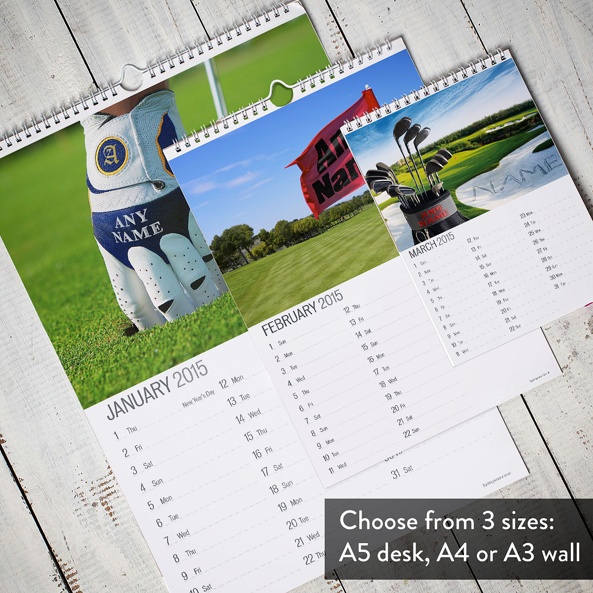 Personalised Golf Calendar