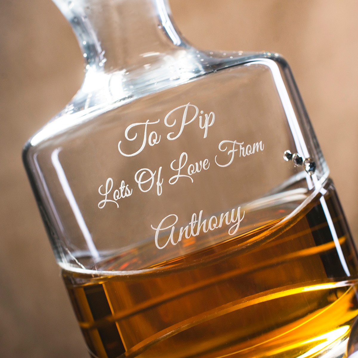 Personalised Diamante Crystal Decanter