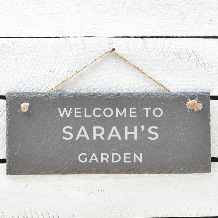 Create Your Own Personalised Hanging Slate Sign Getting Personal 