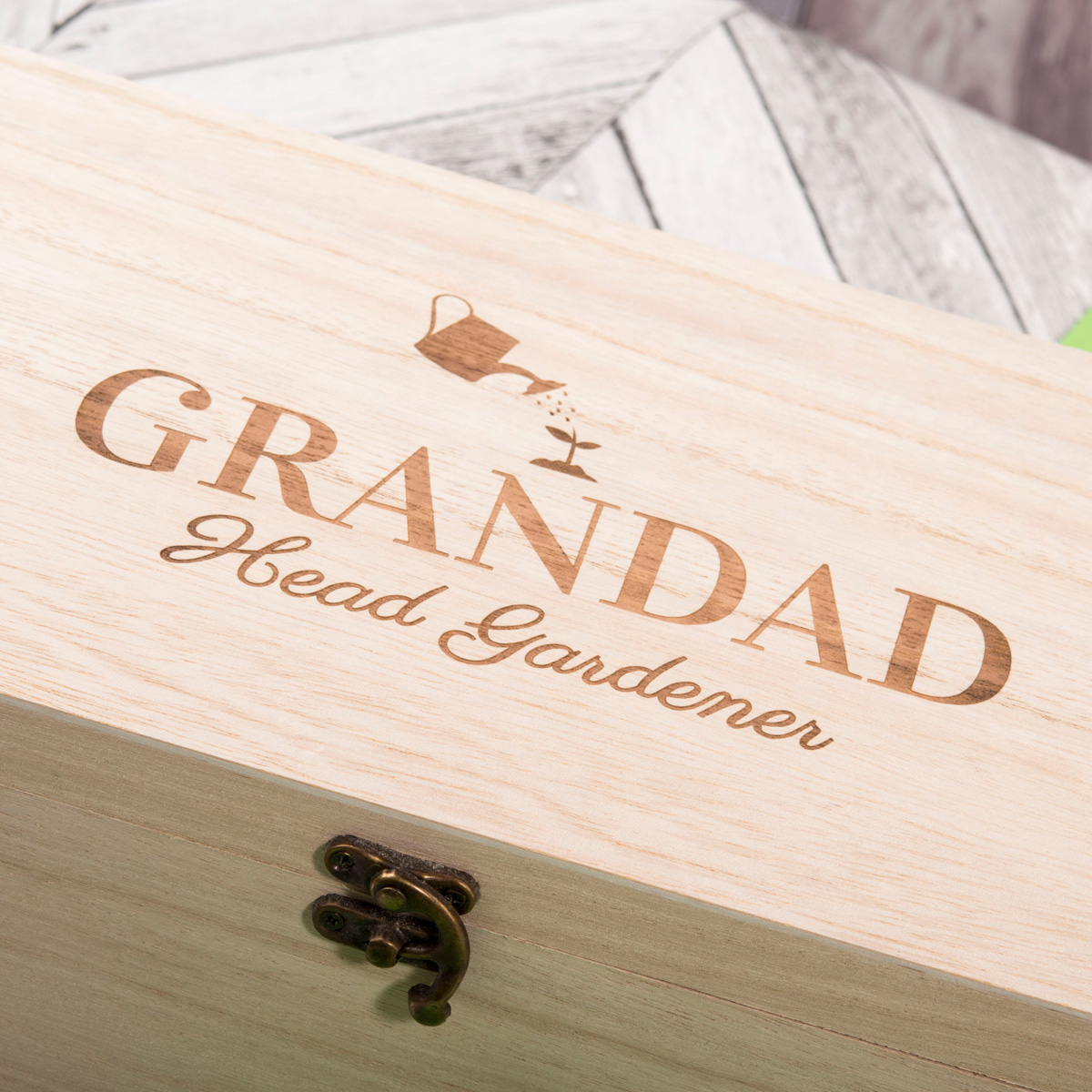 Personalised Wooden Box - Head Gardener