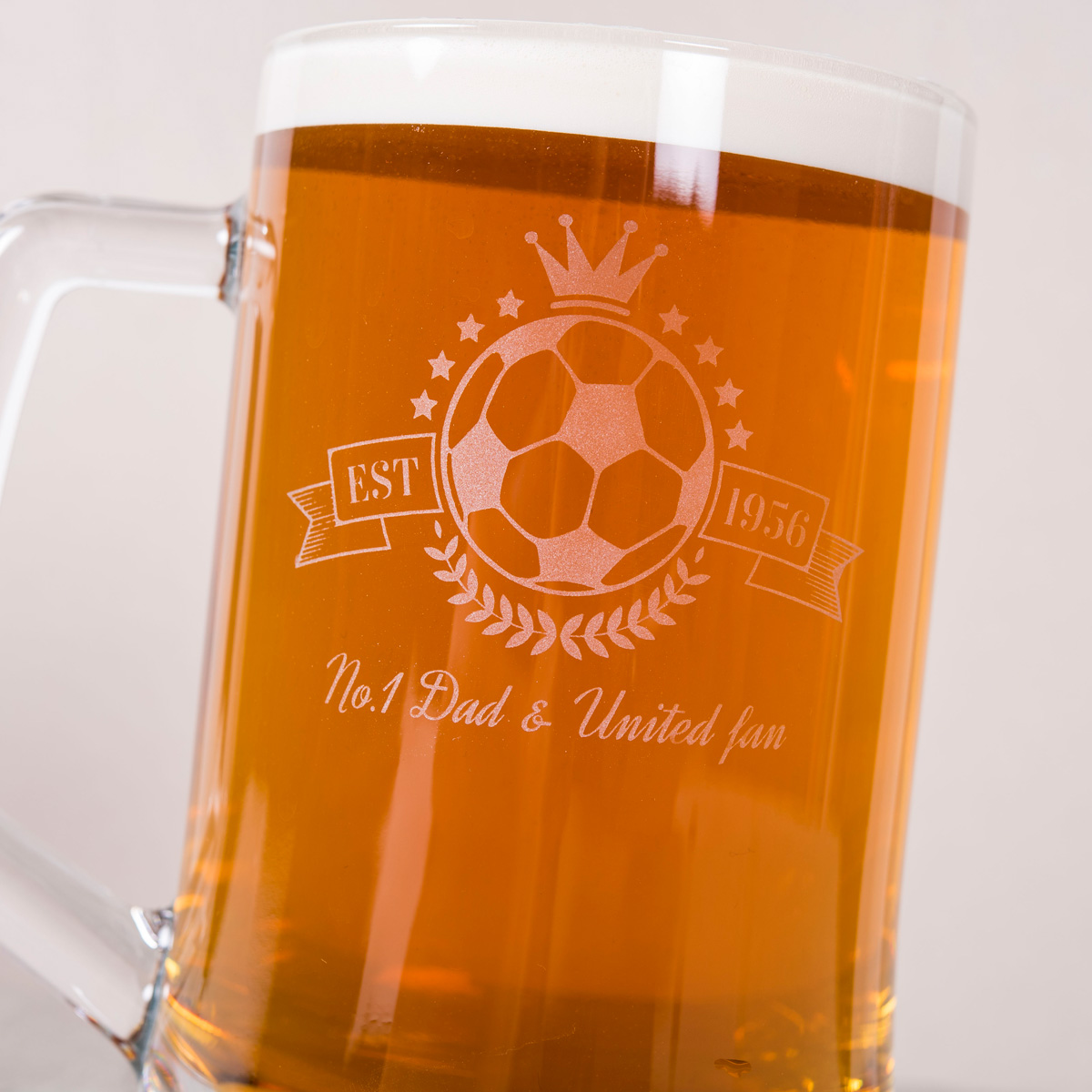 Personalised Pint Tankard - Football Crown