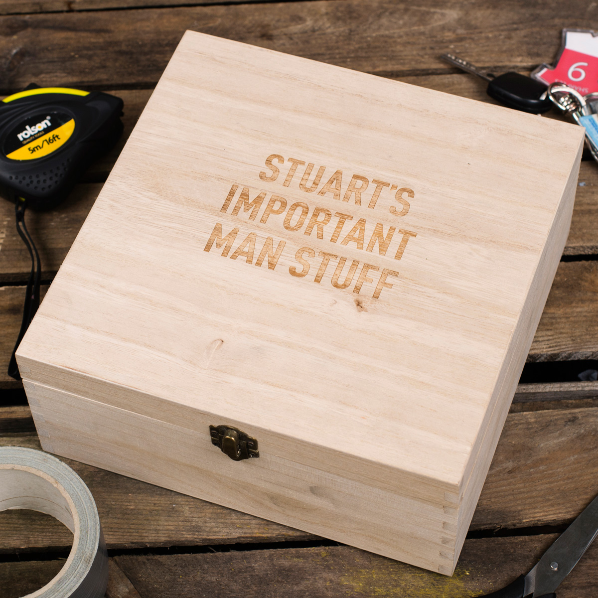 Personalised Storage Box - Important Man Stuff