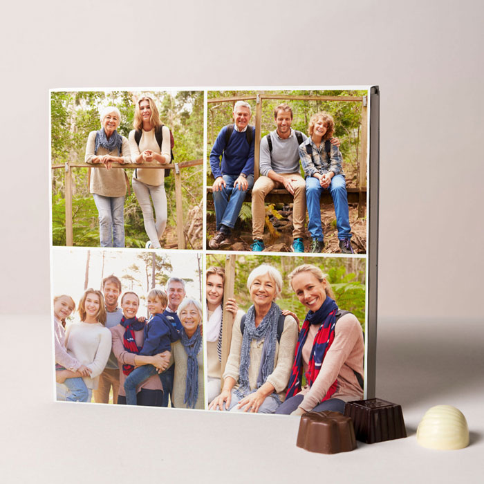 Create Your Own Photo Upload Belgian Chocolates - 4 Photos