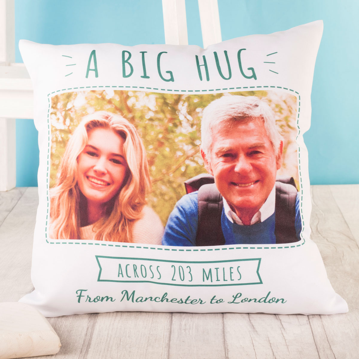 Photo Upload Cushion - A Big Hug