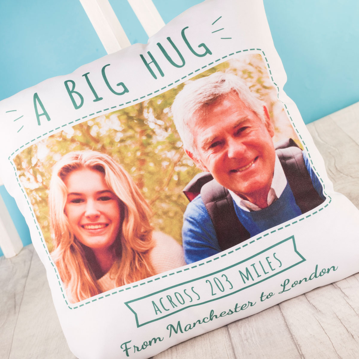 Photo Upload Cushion - A Big Hug