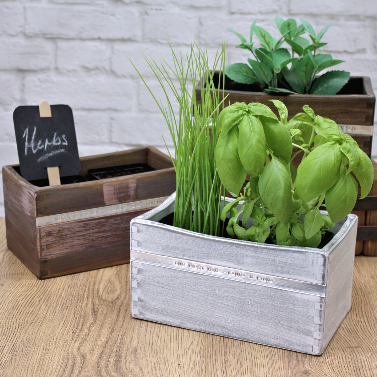 Personalised Windowsill Herb Planter Kit