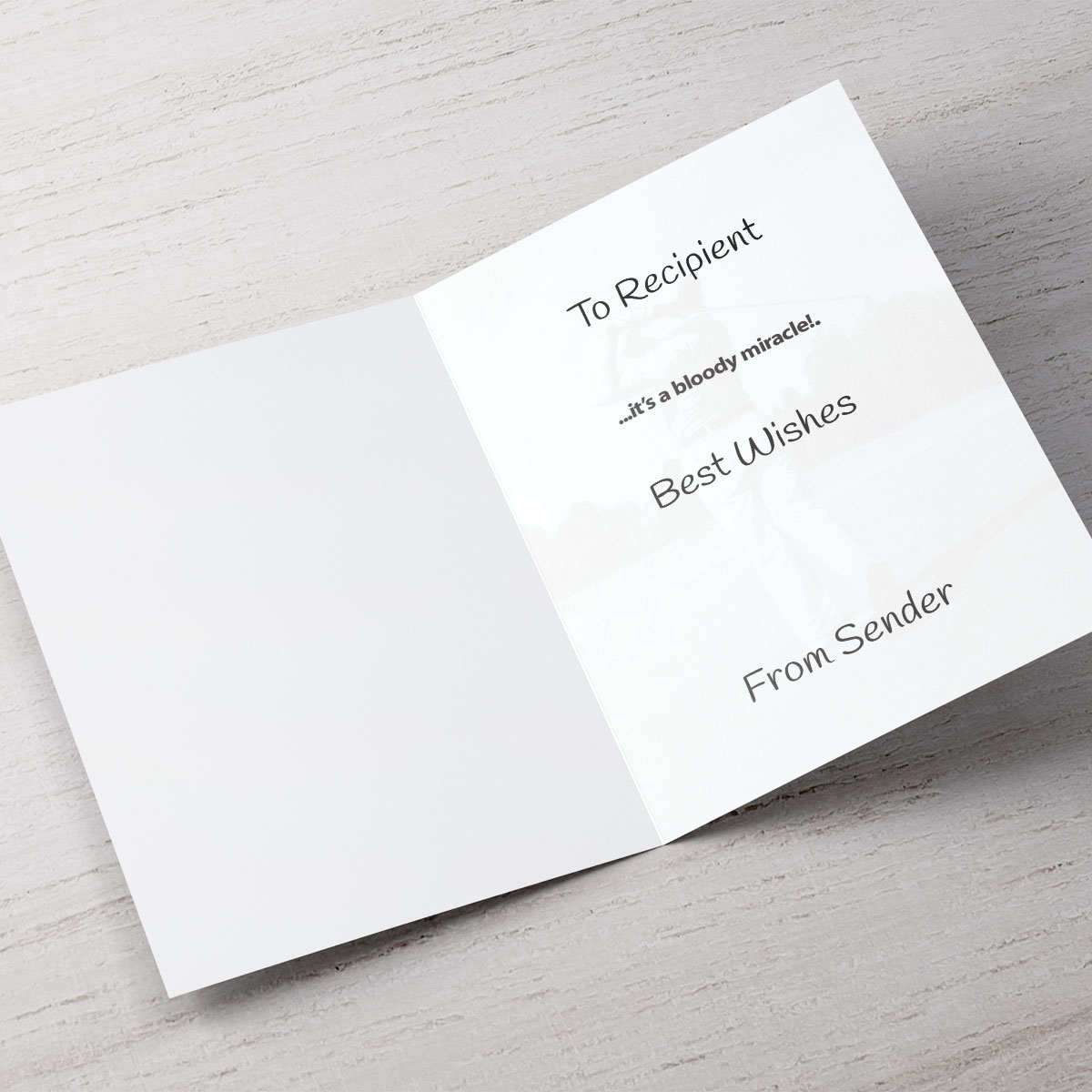Personalised Card - Straight Miracle