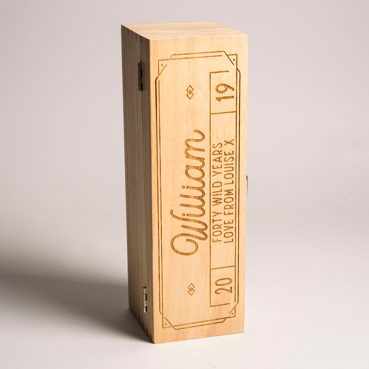 Engraved Luxury Wooden Whisky Box - Classic