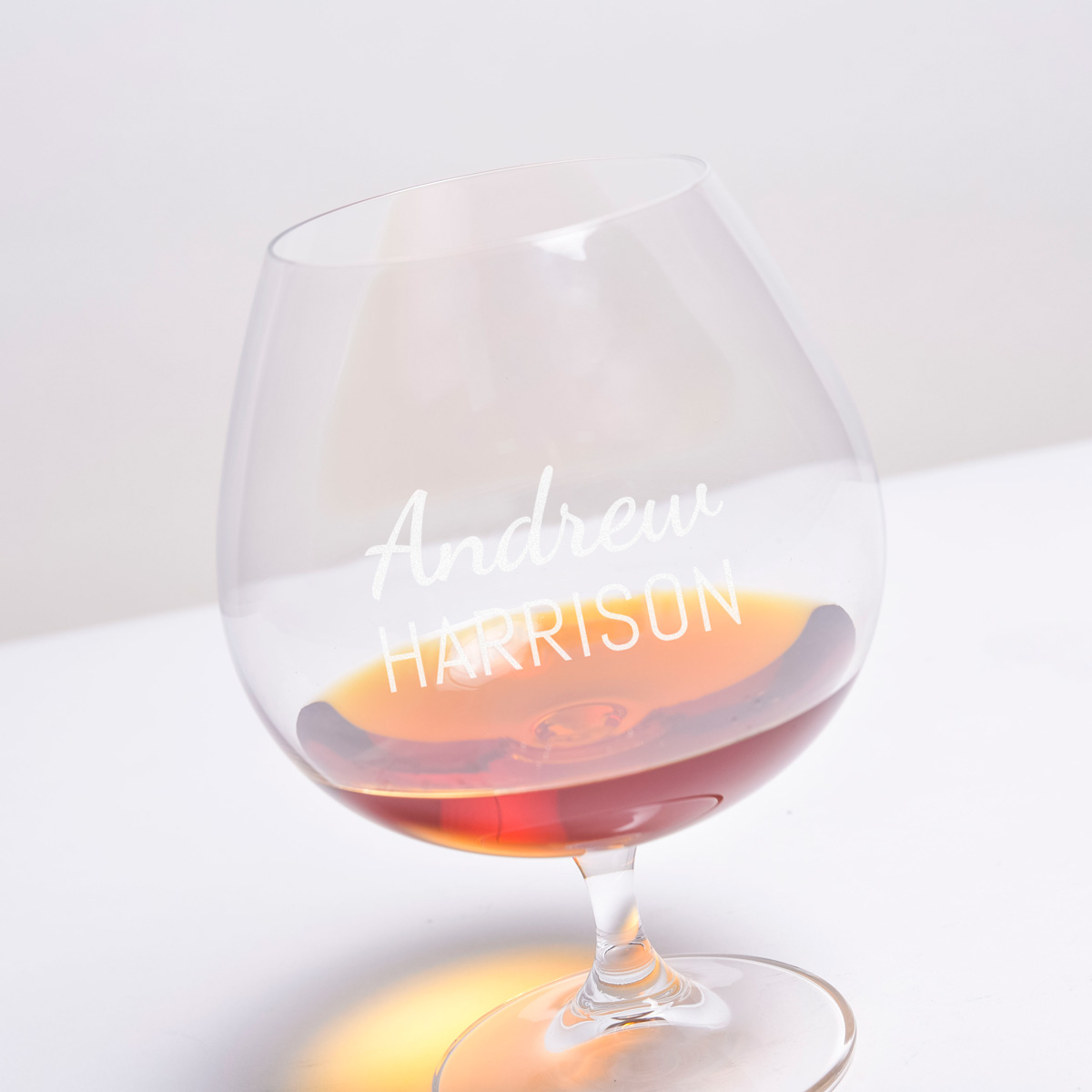 Personalised Balloon Brandy Glass - Name