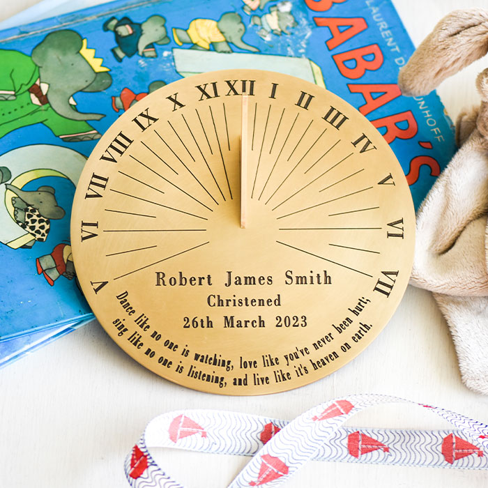 Personalised Roman Brass Sundial