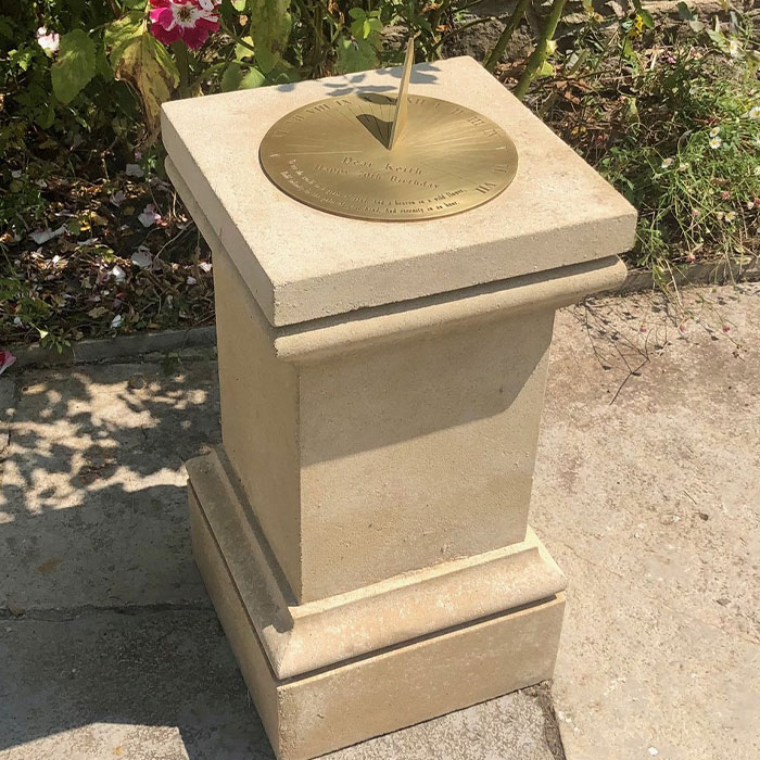 Personalised Roman Brass Sundial