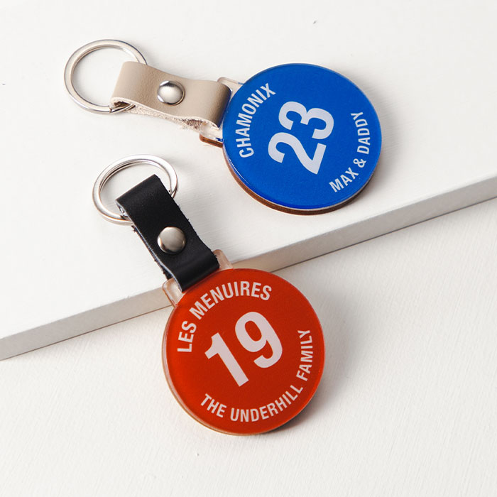 Personalised Ski Piste Keyring