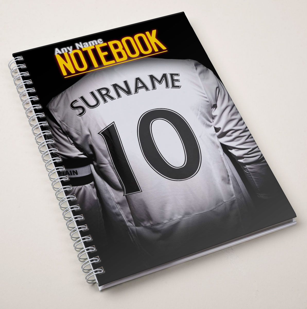 Personalised Football Shirt Notebook - White