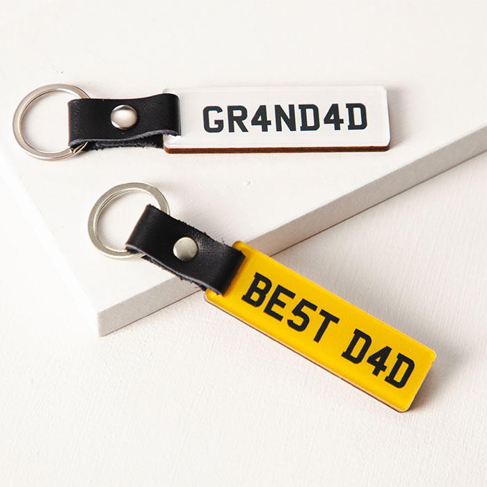Personalised Number Plate Keyring