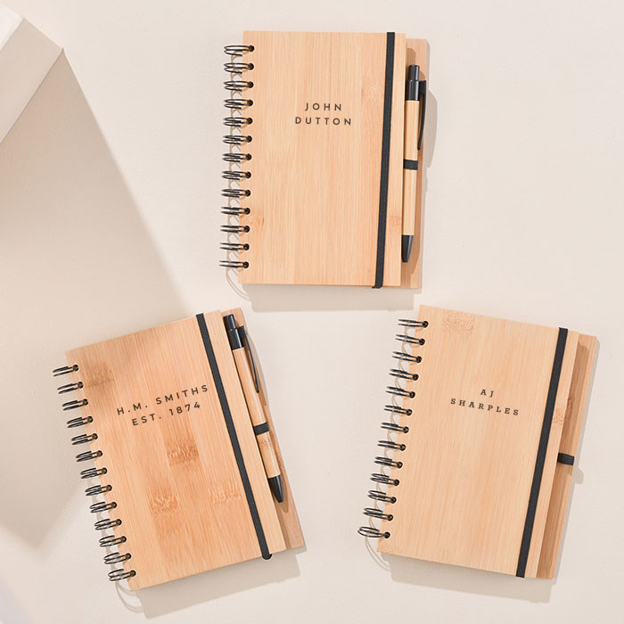 Create Your Own - Personalised Bamboo Notebook & Pen