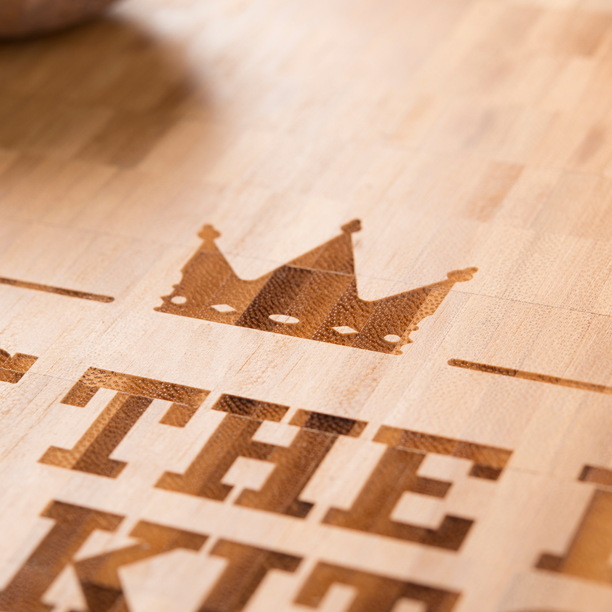 Personalised Large Round Bamboo Chopping Board - Crown