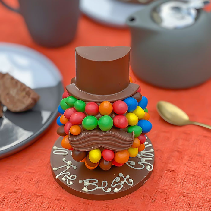 Personalised M&M's® Head with Hat and Moustache