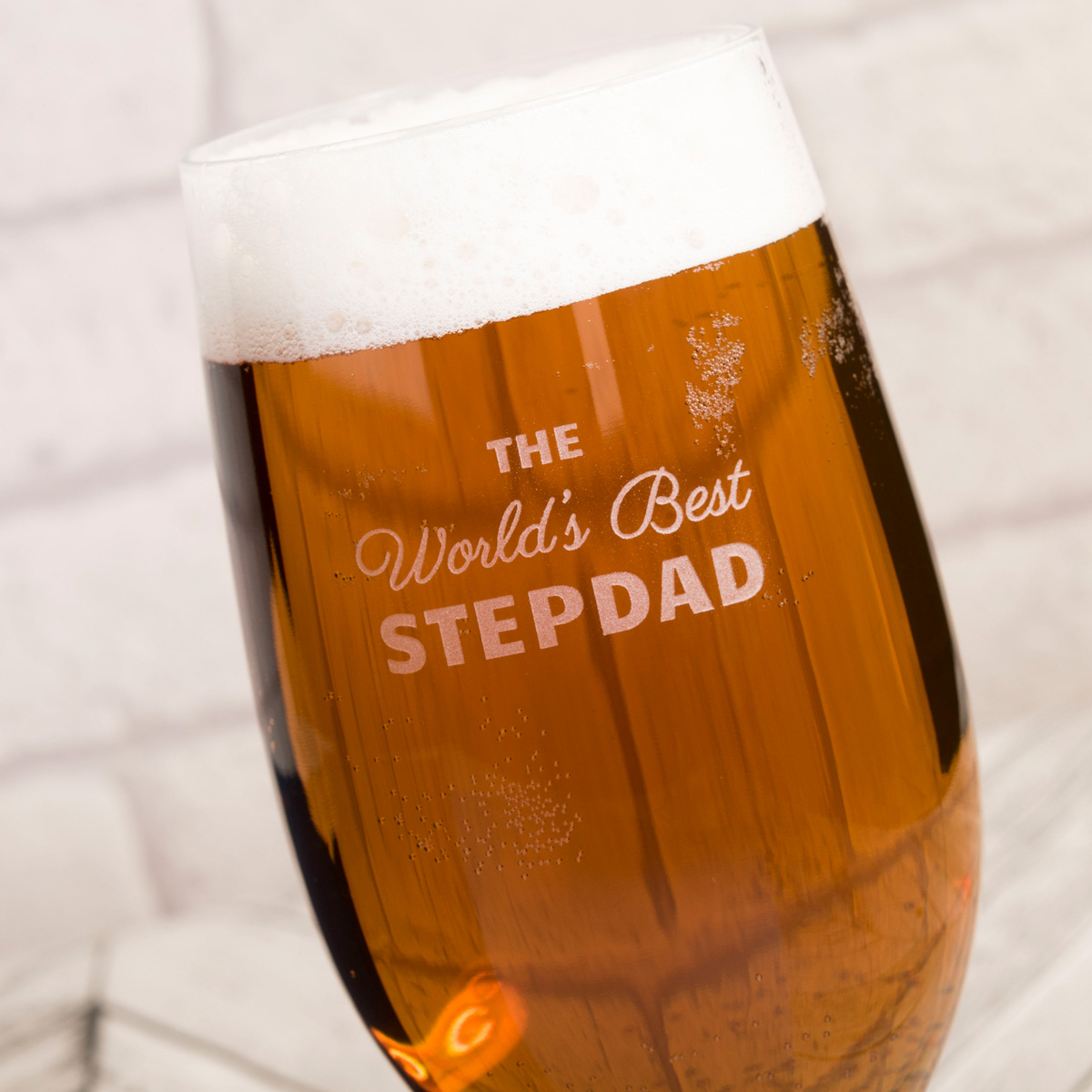 Personalised Cabernet Stem Beer Glass - World's Best