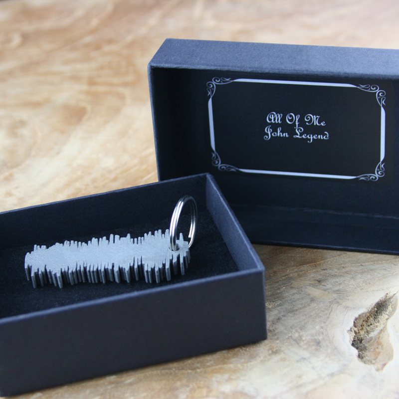 Personalised Favourite Song Soundwave Key Ring