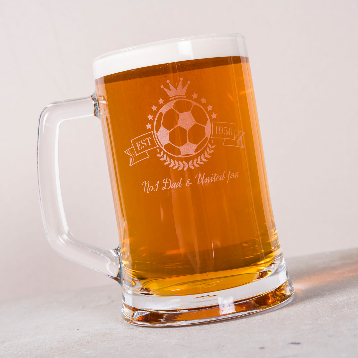 Personalised Pint Tankard - Football Crown